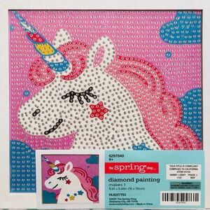 Unicorn Diamond Painting Art Craft Girls Framed NWT Hobby Lobby